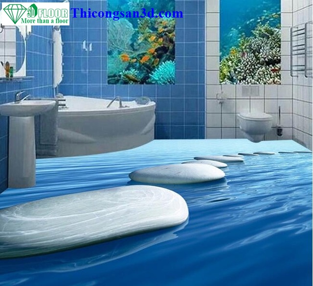 Sàn 3D với phòng tắm