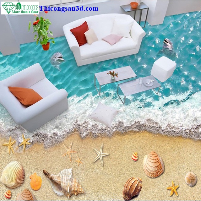 Thi công  sàn 3D