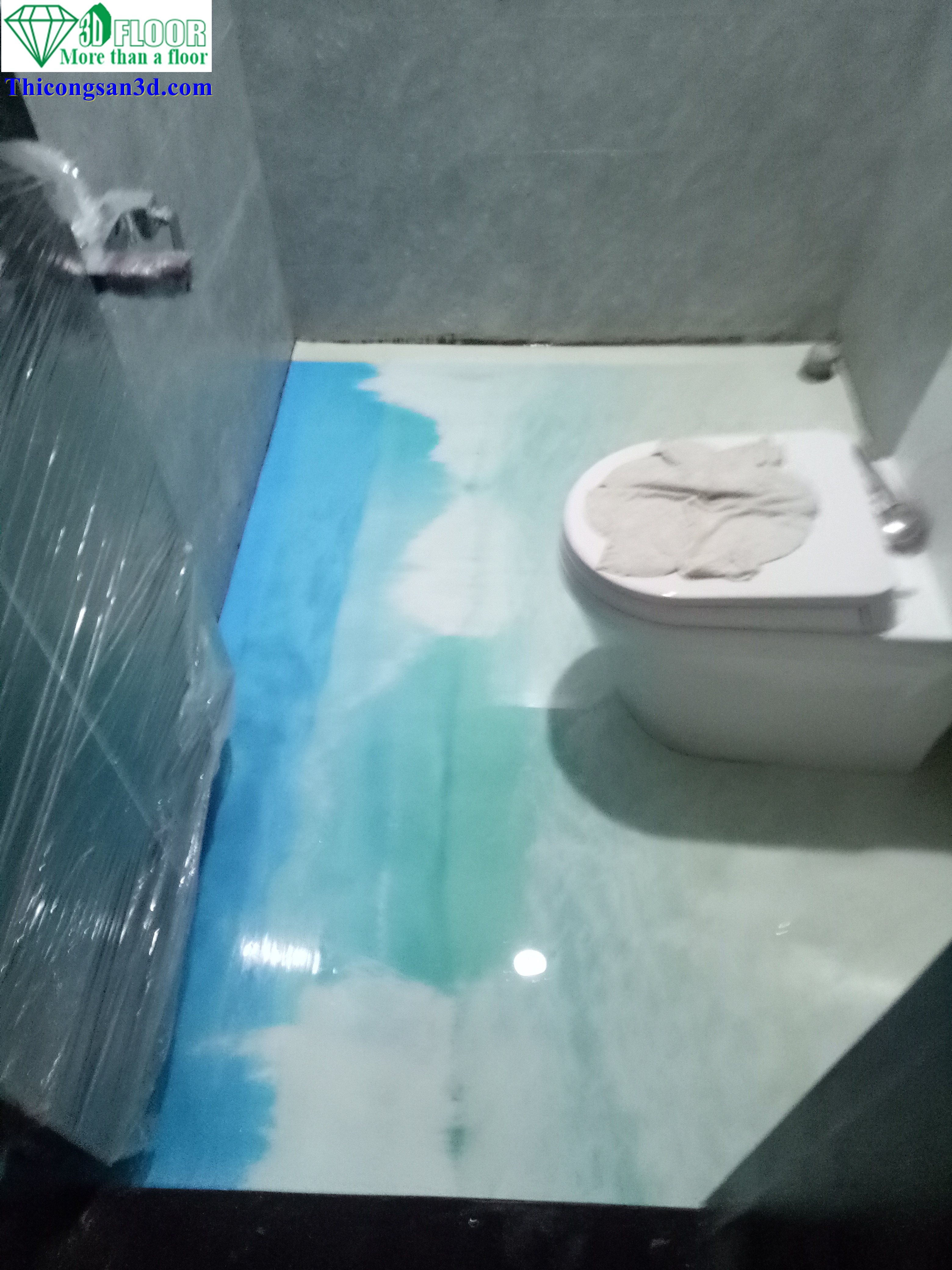 Sàn 3D phòng tắm